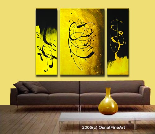 500x432 Painting - Yellow And Black Painting