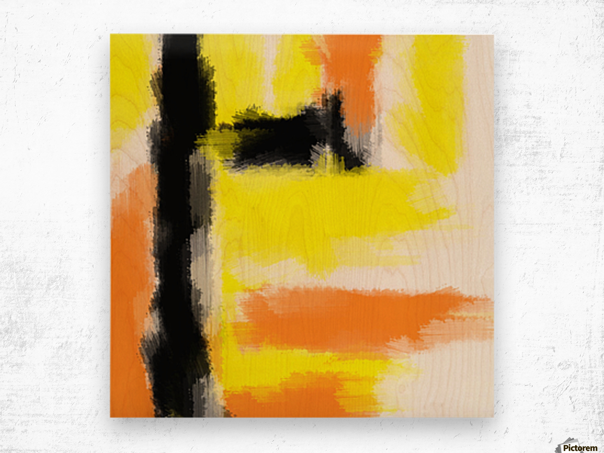 1200x900 Orange Yellow And Black Painting Abstract With White Background - Yellow And Black Painting