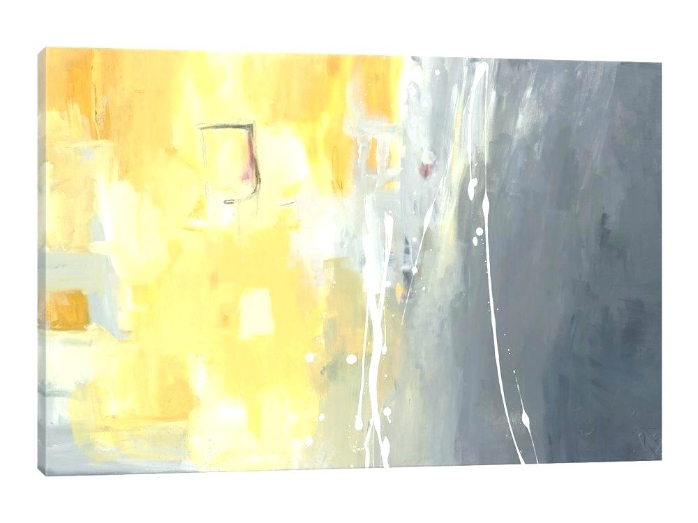 1000x750 Yellow And Gray Art Grey And Yellow Abstract Art Painting - Yellow And Gray Painting