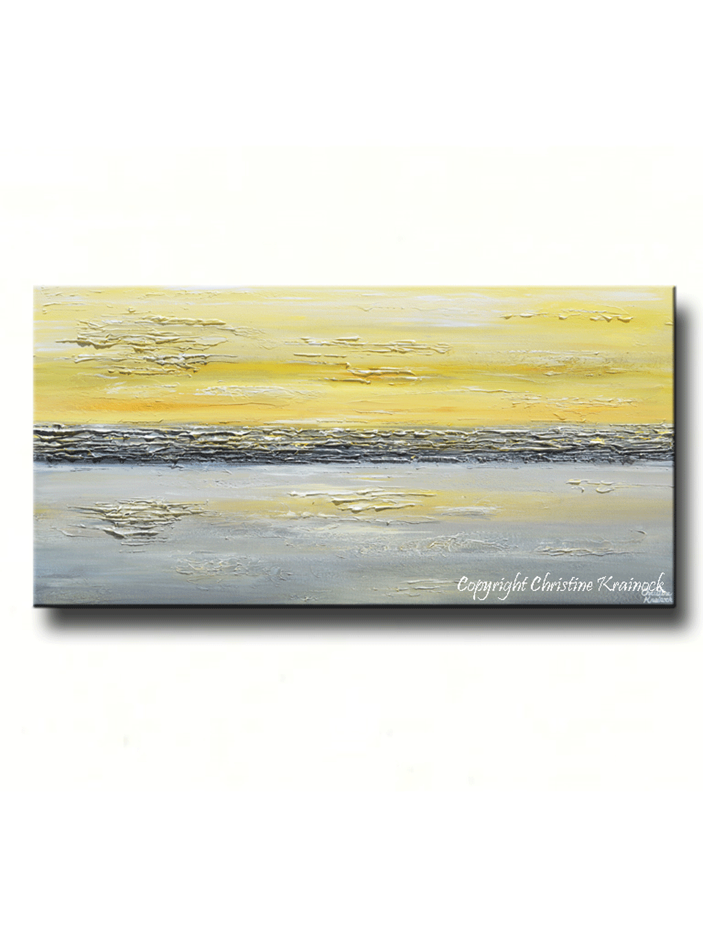 1024x1365 Custom Art Abstract Painting Yellow Grey Modern Textured Gold - Yellow And Gray Painting