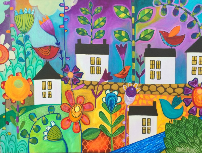 793x600 Follow The Yellow Brick Road 30x40 Original Painting Carla Bank - Yellow Brick Road Painting