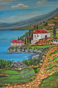 199x300 Heart Rock Villa Follow The Yellow Brick Road Painting By Tricia - Yellow Brick Road Painting