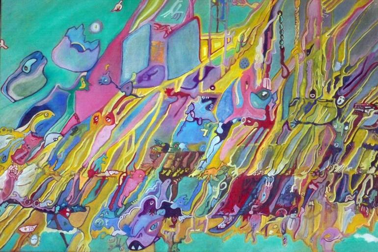 770x514 Saatchi Art Follow The Yellow Brick Road. Painting By Lisa Ray - Yellow Brick Road Painting