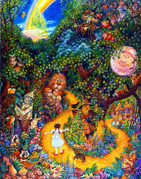 466x590 The Yellow Brick Road By Bill Bell Yellow - Yellow Brick Road Painting