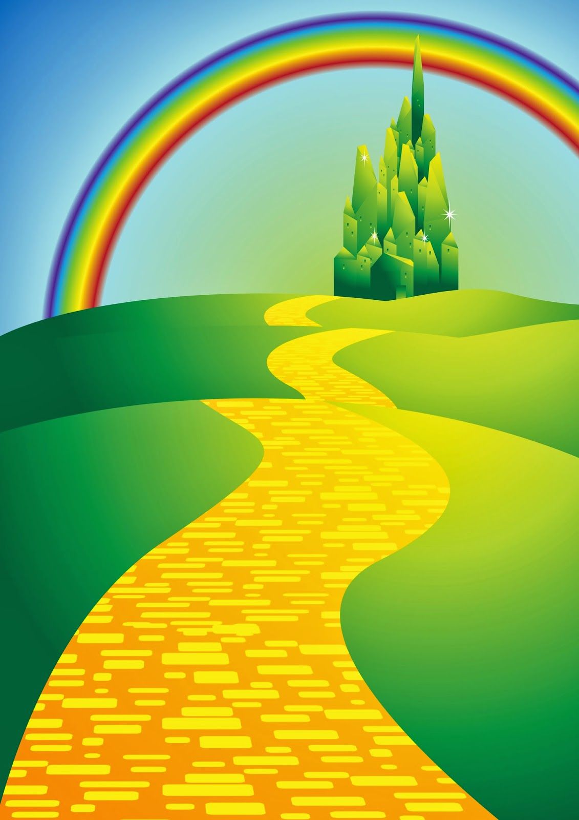 1131x1600 Wizard Of Oz Yellow Brick Road We'Re Off To See The Wizard - Yellow Brick Road Painting