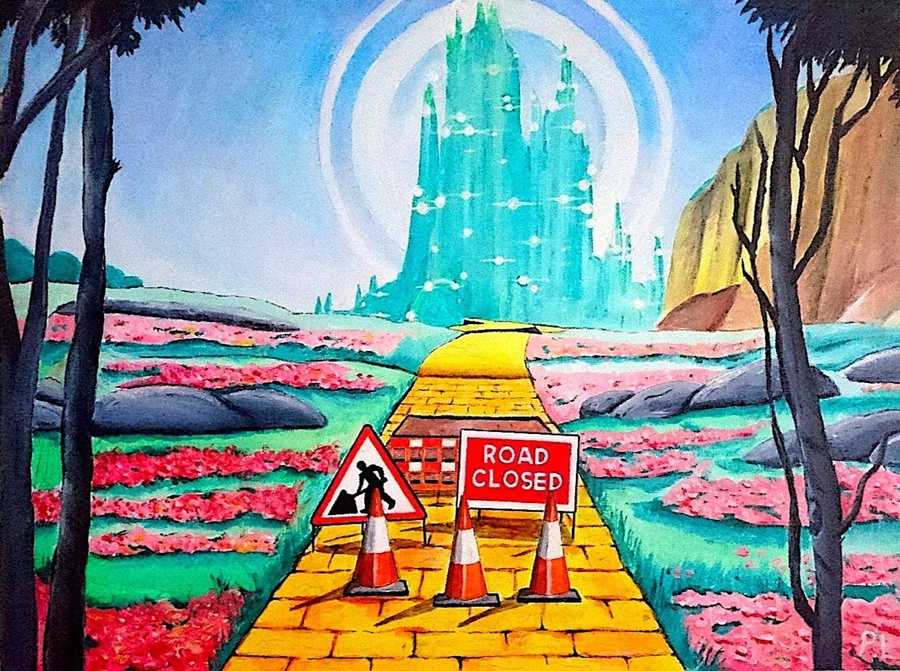 900x671 Yellow Brick Road Closure - Yellow Brick Road Painting