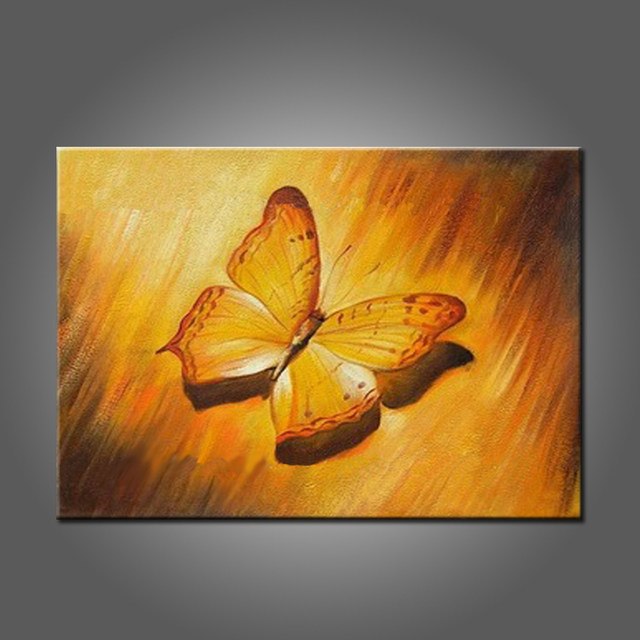 640x640 Online Shop New Painting Yellow Butterfly Oil Paiting On Canvas - Yellow Butterfly Painting