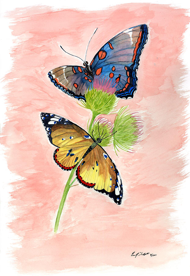 Yellow Butterfly Painting at Explore collection of