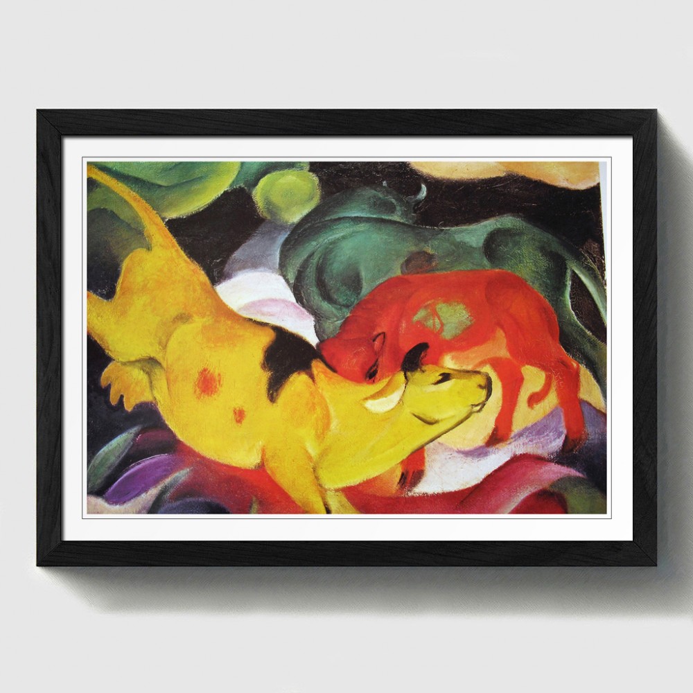 1000x1000 The Yellow Cow Framed Print By Franz Marc - Yellow Cow Painting