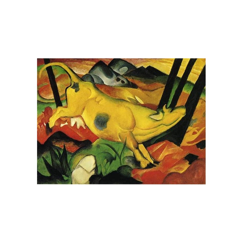 800x800 The Yellow Cow By Franz Marc Oil Painting Art Gallery - Yellow Cow Painting