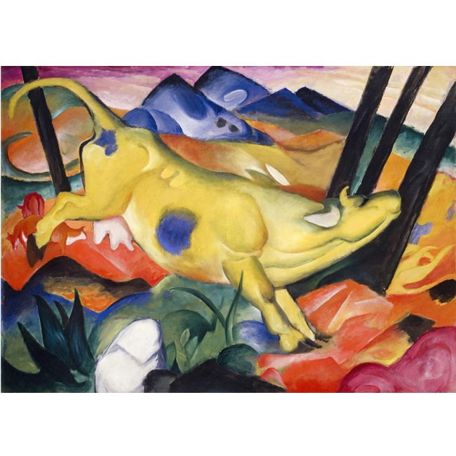 650x650 Franz Marc, Yellow Cow (Gelbe Kuh), 1911, 16 X 20 - Yellow Cow Painting