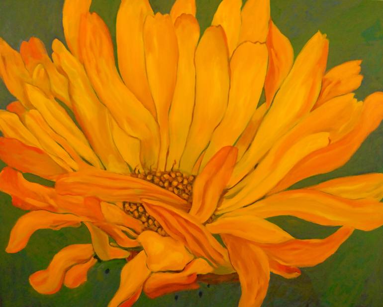 770x616 Saatchi Art Yellow Daisy Painting By Laurence Mergi Rapoport - Yellow Daisy Painting