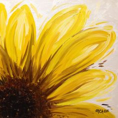 Yellow Daisy Painting at PaintingValley.com | Explore collection of ...