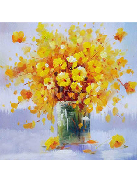 450x600 Nice Yellow Flower Canvas Hand Painted Oil Painting - Yellow Flower Painting