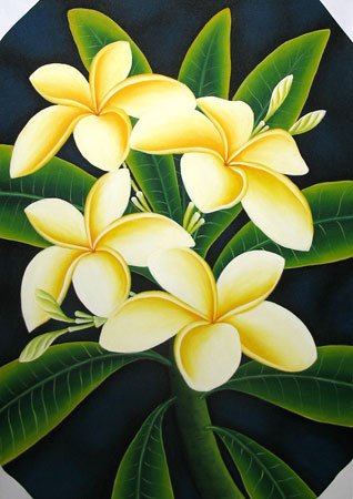 318x450 Bali Painting Flowers Paintings - Yellow Flower Painting