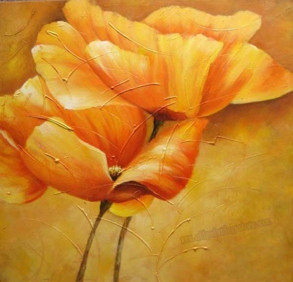 596x575 Hand Painted Flower Oil Painting By Susandelfinos - Yellow Flower Painting