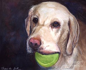 300x245 Labrador Retriever Paintings Fine Art America - Yellow Lab Painting