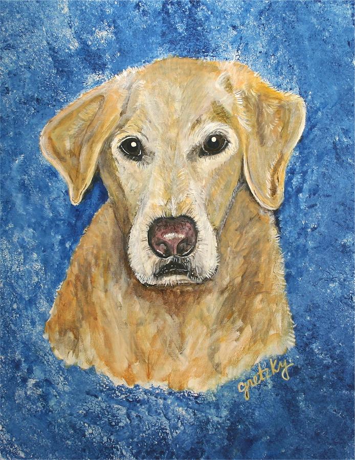694x900 Yellow Lab Painting By Paintings By Gretzky - Yellow Lab Painting