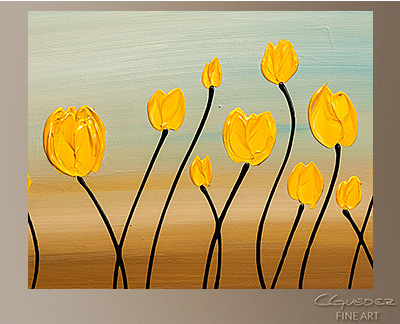 400x324 Large Abstract Art Painting On Canvas - Yellow Painting