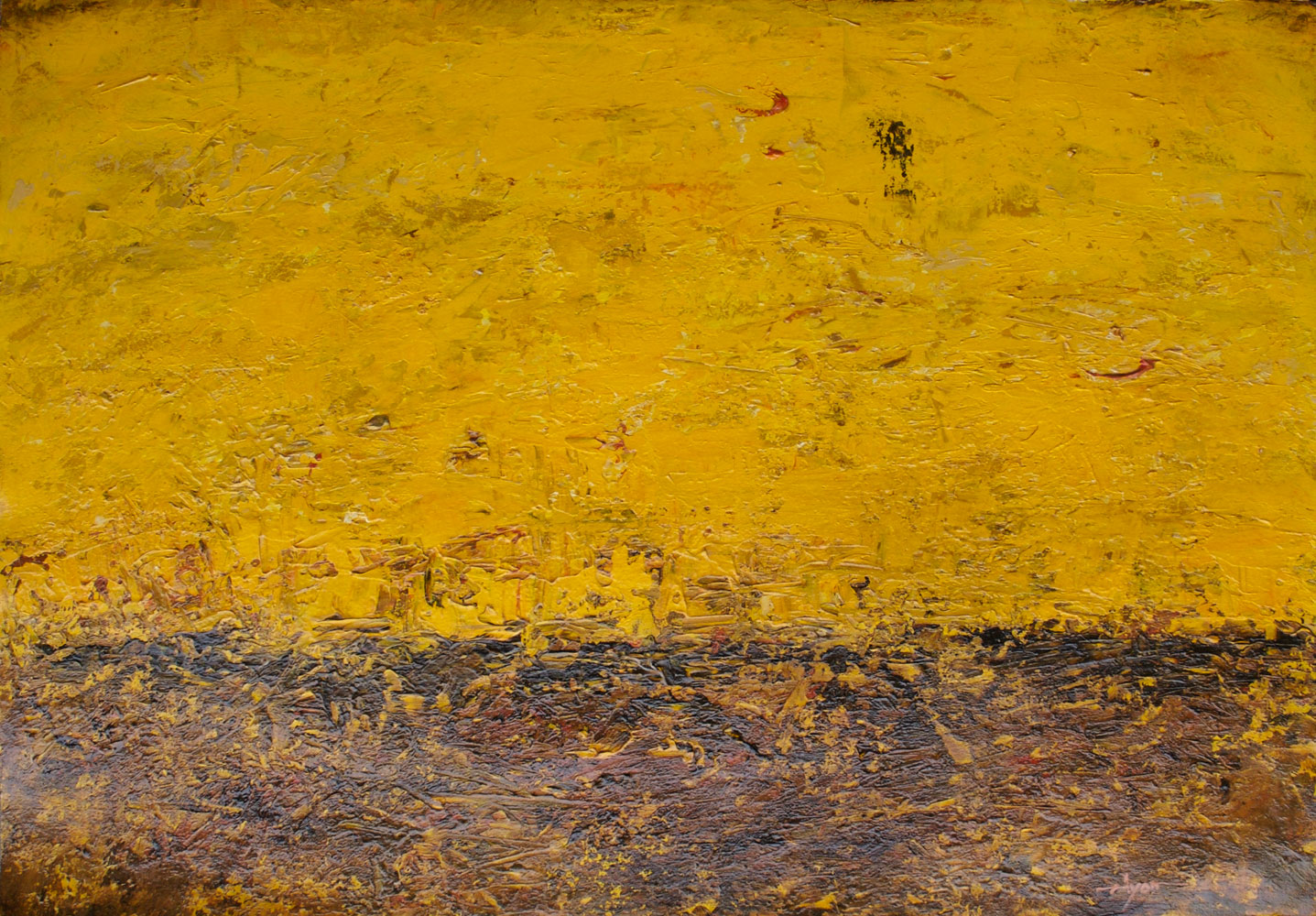 1437x1000 Yellow Sky By Hyatt Moore - Yellow Painting