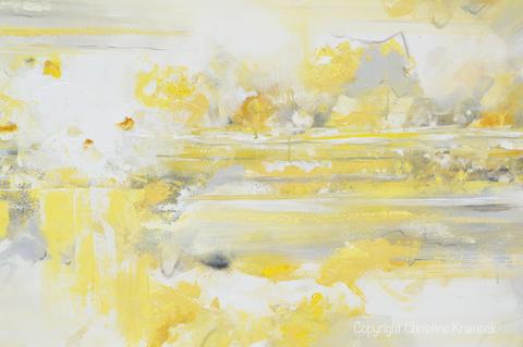 480x319 Canvas Art Print Yellow Grey Abstract Painting Modern Coastal Gold - Yellow Painting