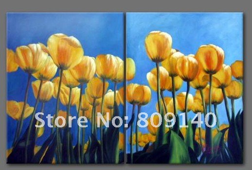 518x351 Stretched Abstract African Woman Figure Oil Painting Canvas Yellow - Yellow Painting On Canvas