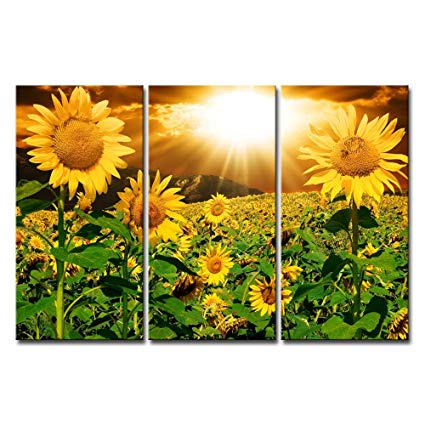 425x425 Canvas Print Wall Art Painting For Home Decor Bright - Yellow Painting On Canvas