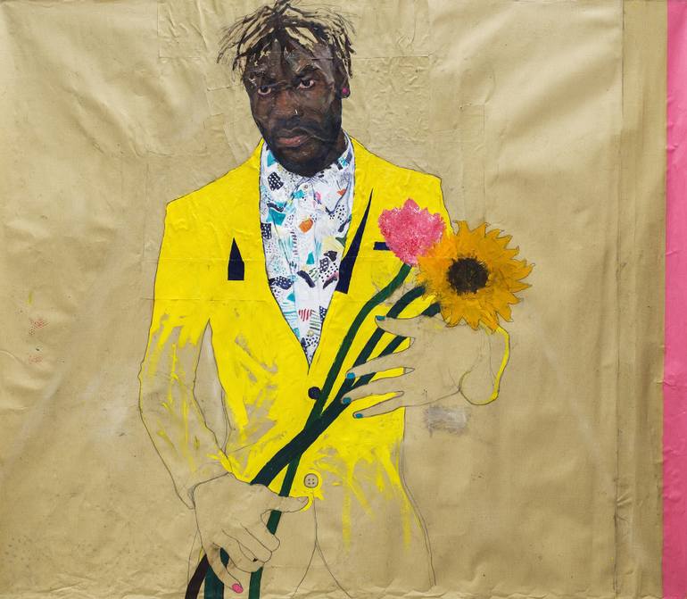 770x671 Saatchi Art Yellow Suit Painting By Amoako Boafo - Yellow Painting Suit