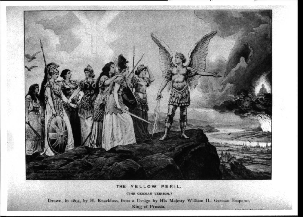 1008x720 The Yellow Peril. (The German Version.) Drawn In 1895, By H - Yellow Peril Painting