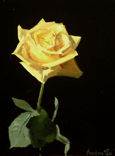442x600 Yellow Rose Number Two - Yellow Rose Oil Painting