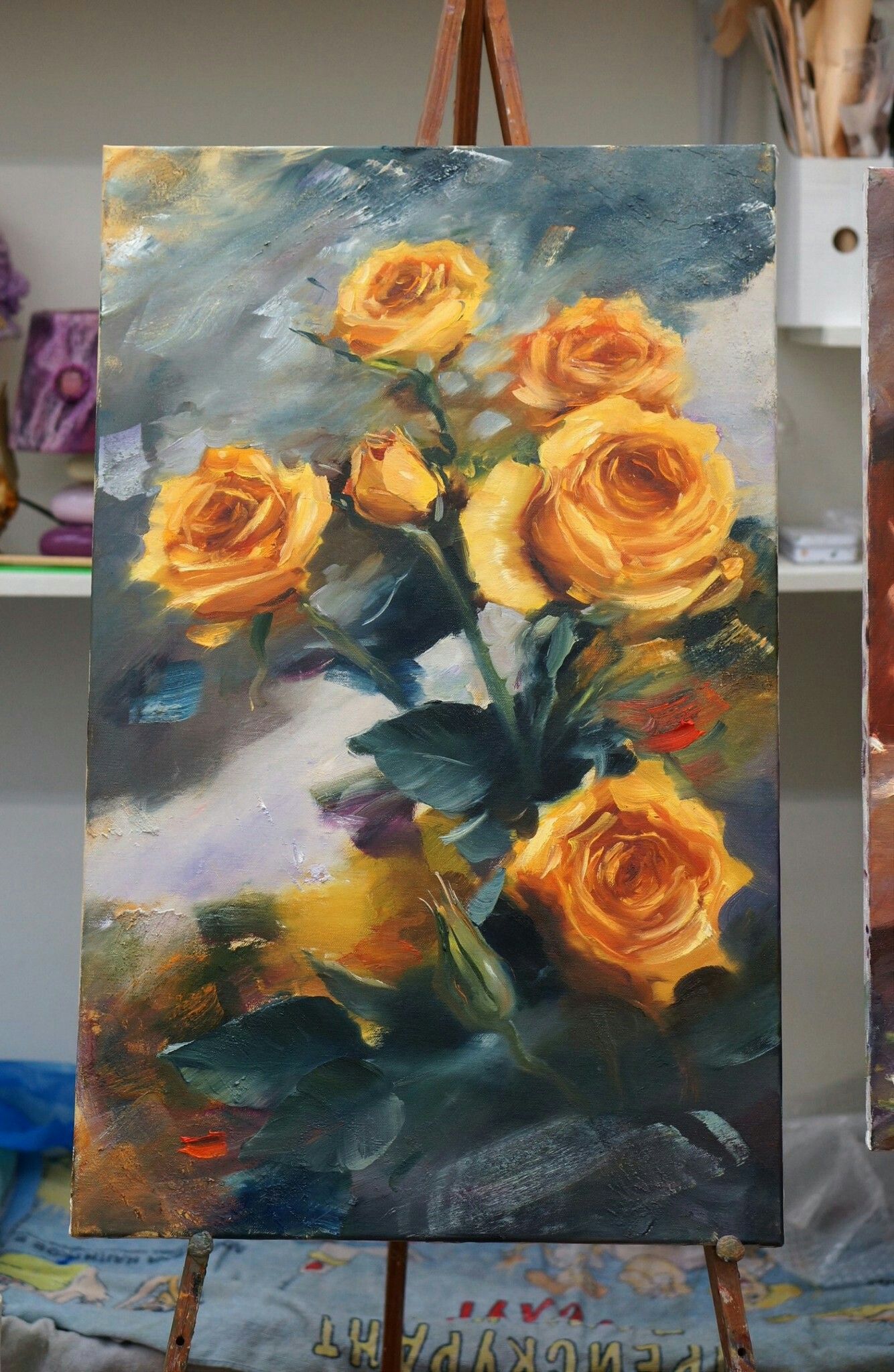 1334x2048 Yellow Roses Oil Painting Flowers(Paintings,drawings And Tips - Yellow Rose Oil Painting