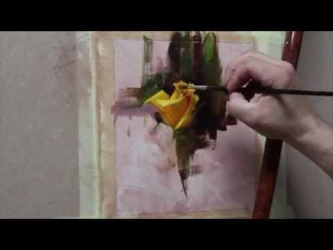 480x360 How To Paint A Yellow Rose In Oil - Yellow Rose Oil Painting