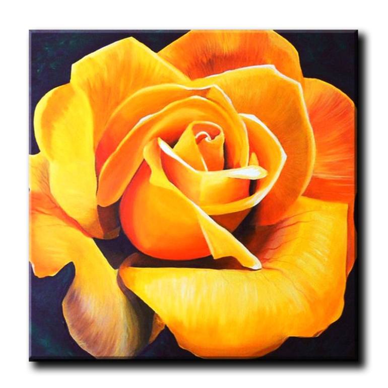 770x770 Saatchi Art Yellow Rose Painting By Kate Challinor - Yellow Rose Painting