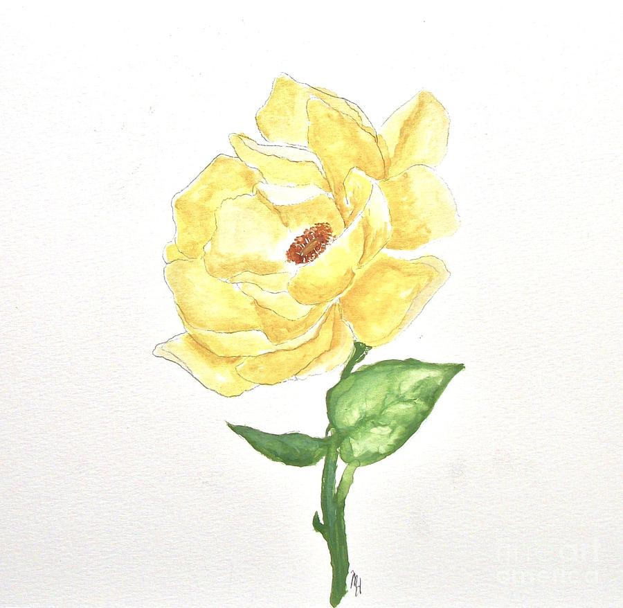900x878 Yellow Rose Painting Image - Yellow Rose Painting