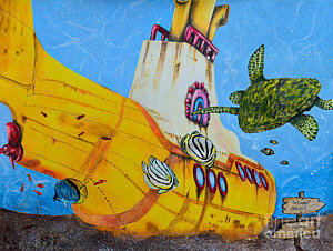 300x226 Yellow Submarine Drawing By Scott Parker - Yellow Submarine Painting