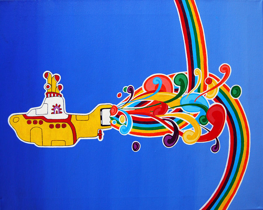900x718 Yellow Submarine Painting By Mr Minor - Yellow Submarine Painting