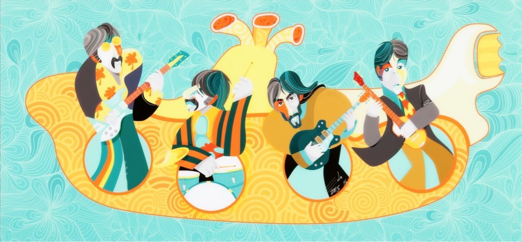 1024x474 Yellow Submarine Dejavu Art Gallery - Yellow Submarine Painting