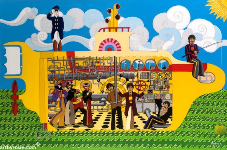 770x511 Saatchi Art Yellow Submarine Painting By Rosie Harper - Yellow Submarine Painting