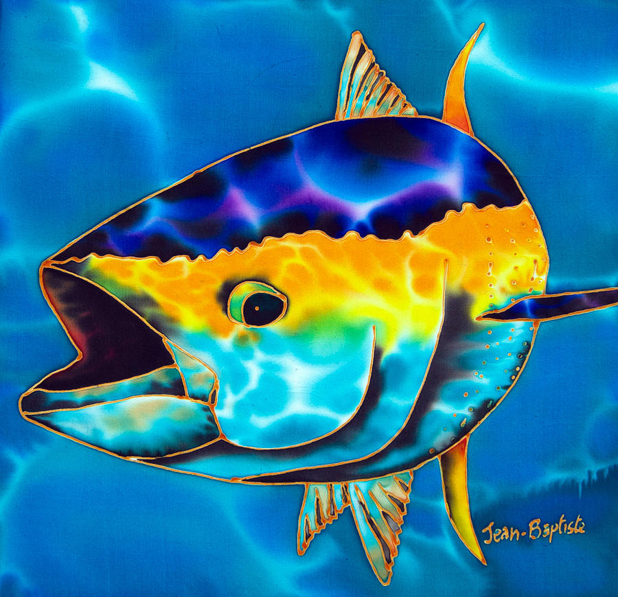 900x870 Yellowfin Tuna Painting By Daniel Jean Baptiste - Yellowfin Tuna Painting