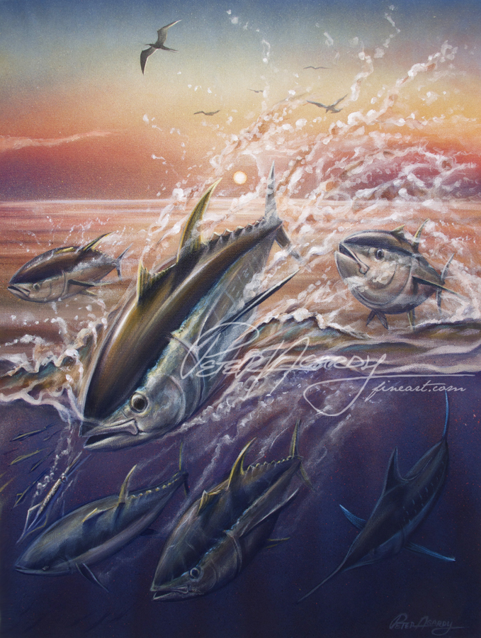 679x900 Yellowfin Tuna Painting - Yellowfin Tuna Painting