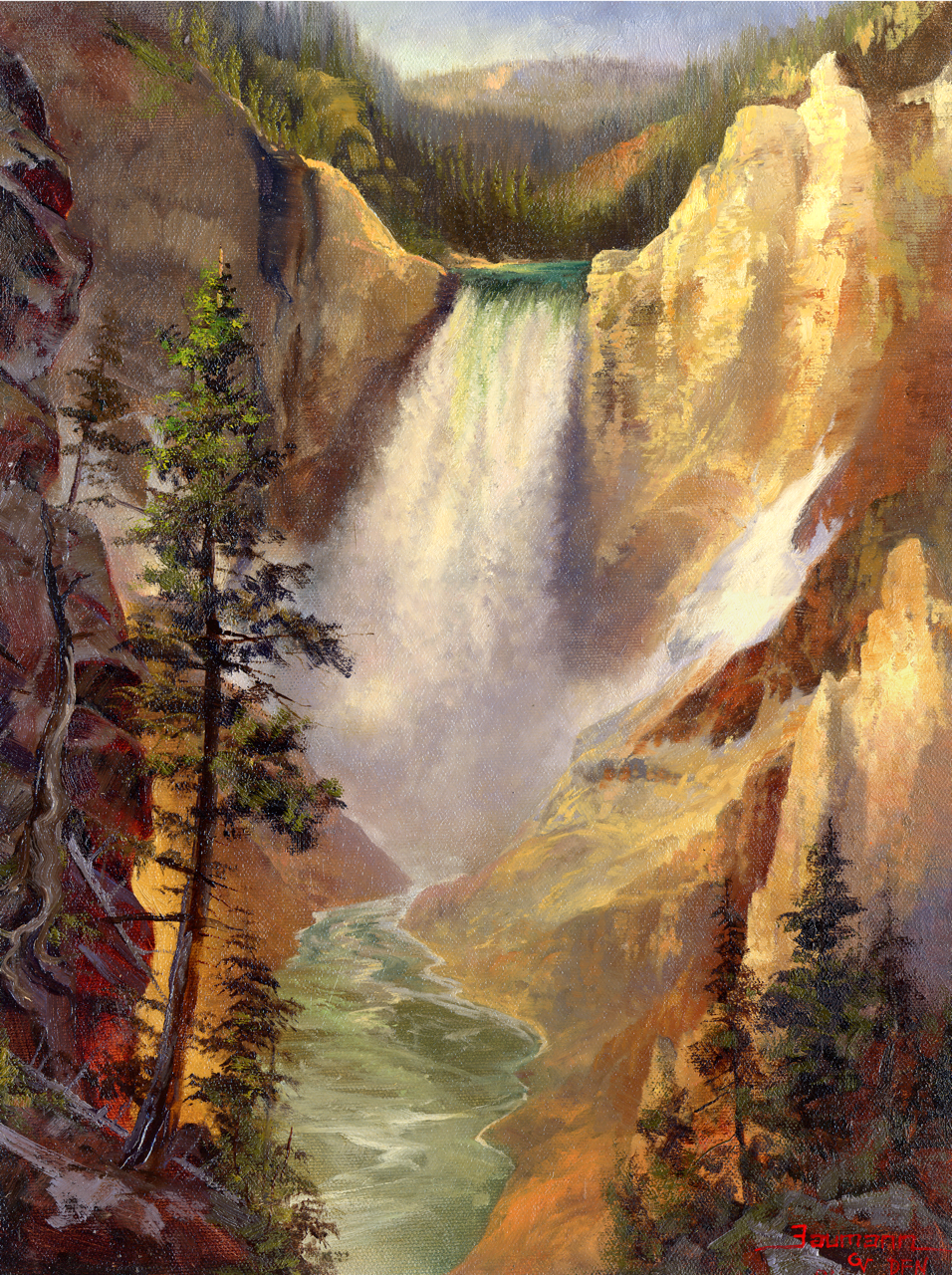 956x1280 Painting Yellowstone National Park - Yellowstone Painting