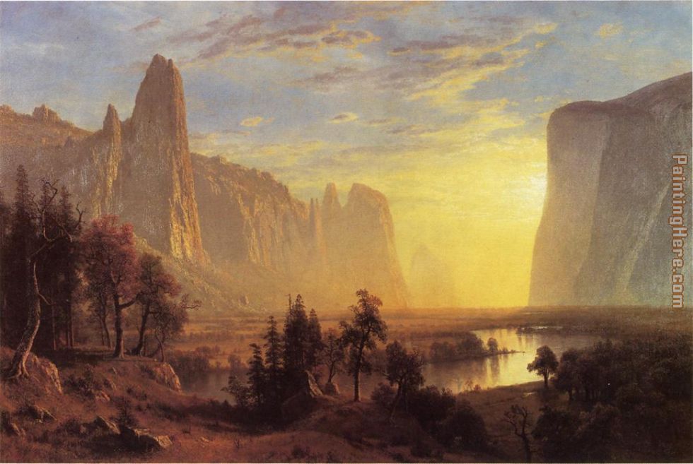 980x657 Albert Bierstadt Yosemite Valley Yellowstone Park Painting Anysize - Yellowstone Painting