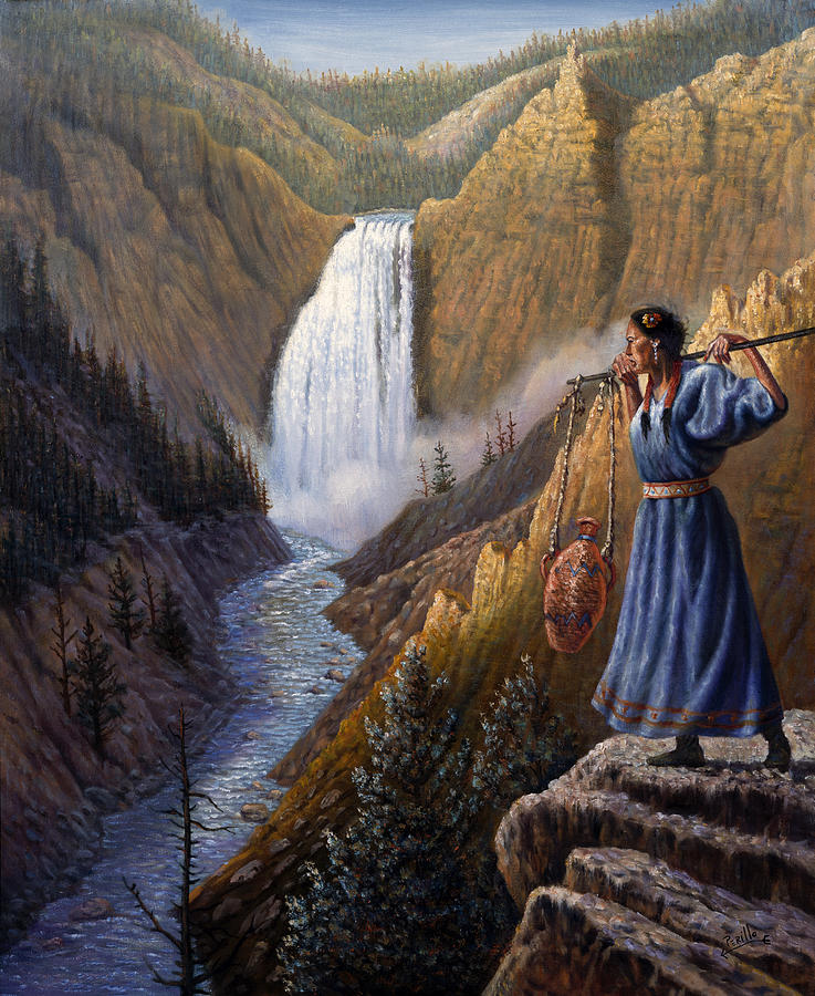 737x900 The Water Carrier Yellowstone Painting By Gregory Perillo - Yellowstone Painting