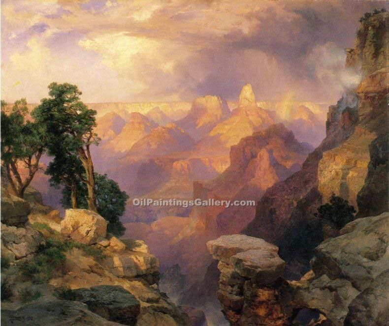 790x663 Grand Canyon Of The Yellowstone 24 By Thomas Moran (Painting Id - Yellowstone Painting