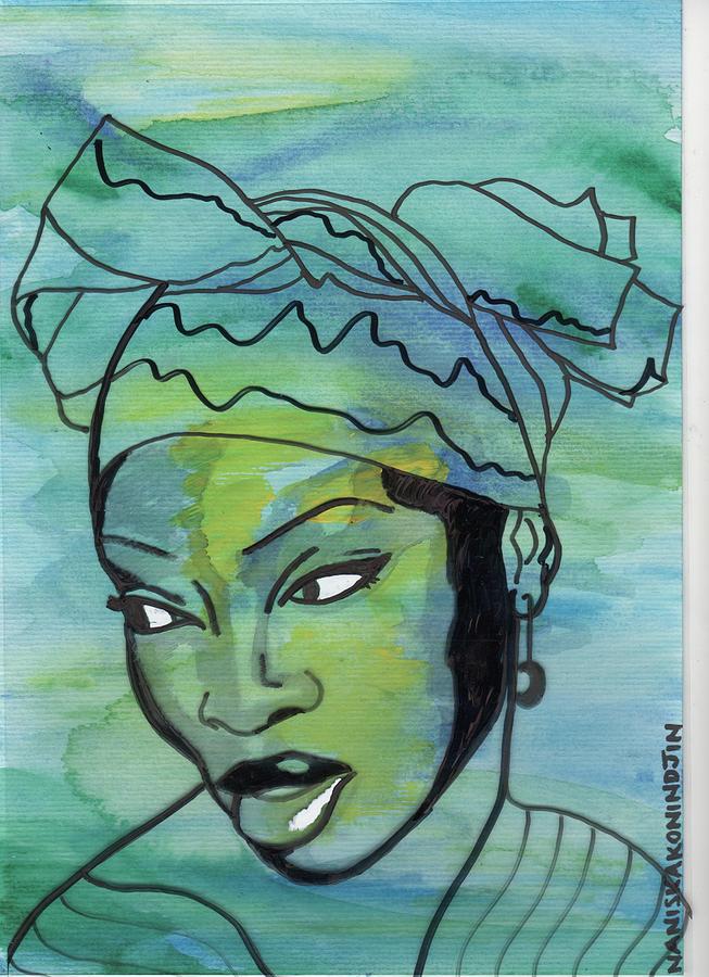 653x900 Yemaya Painting By Stacey Austin - Yemaya Painting