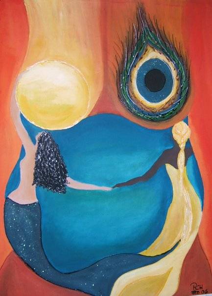 433x603 Ochun Y Yemaya Patricia Chalbaud - Yemaya Painting