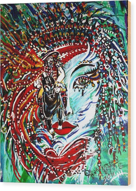440x618 Horseman Of Yemaya Painting By Kath Moonarts - Yemaya Painting