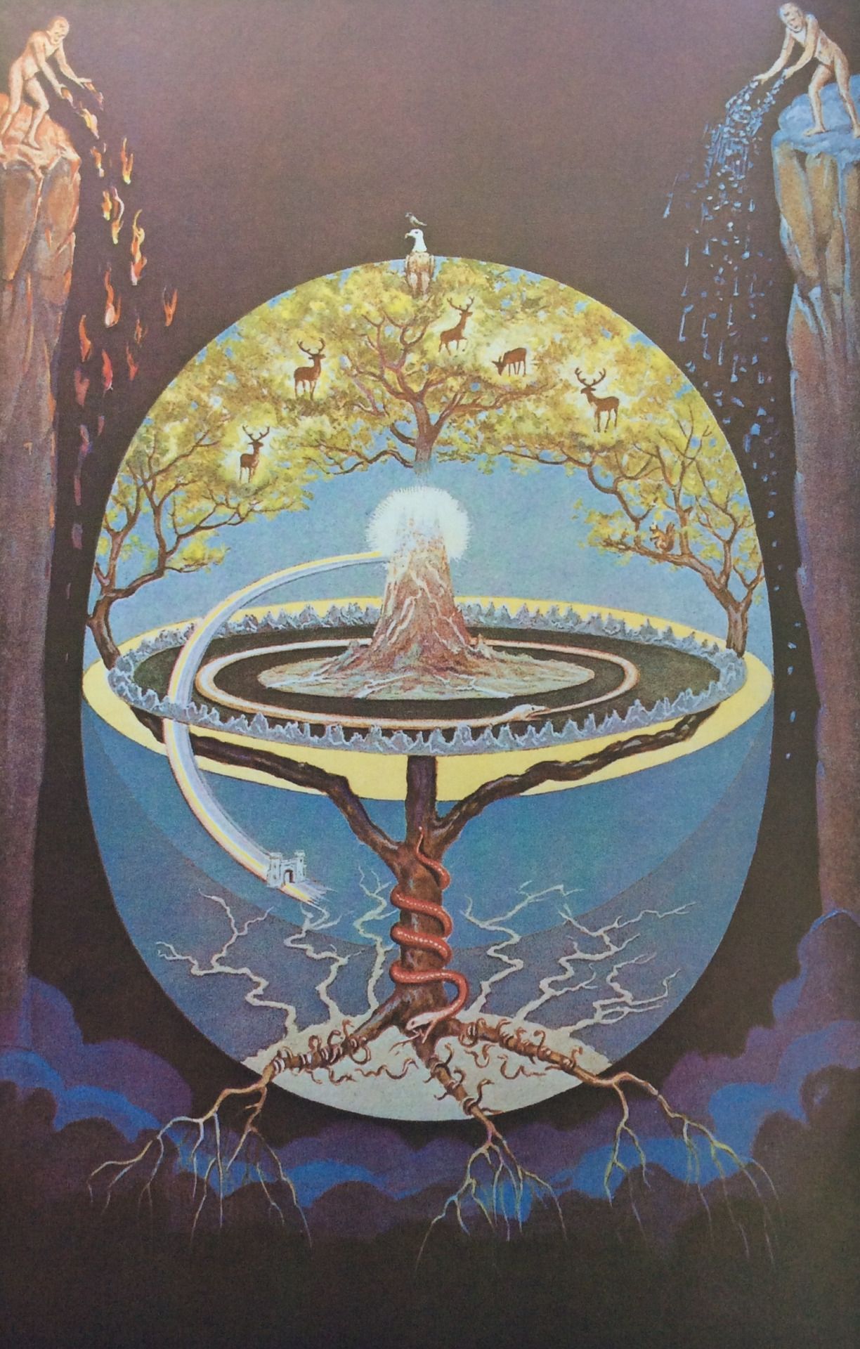 1224x1920 Yggdrasil The World Tree And Gallows From Which - Yggdrasil Painting