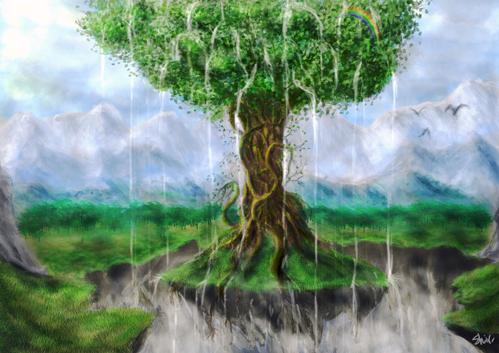 1024x724 Yggdrasil Shivereth On Yggdrasil Painting - Yggdrasil Painting