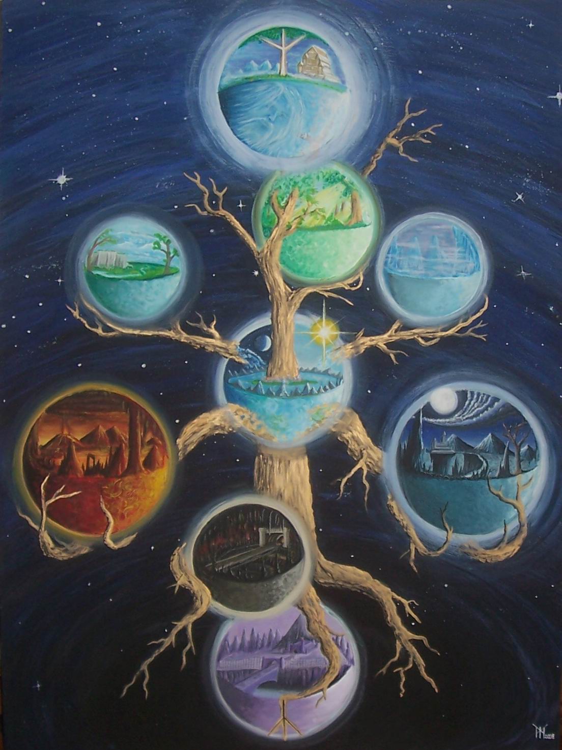 1104x1474 Image - Yggdrasil Painting